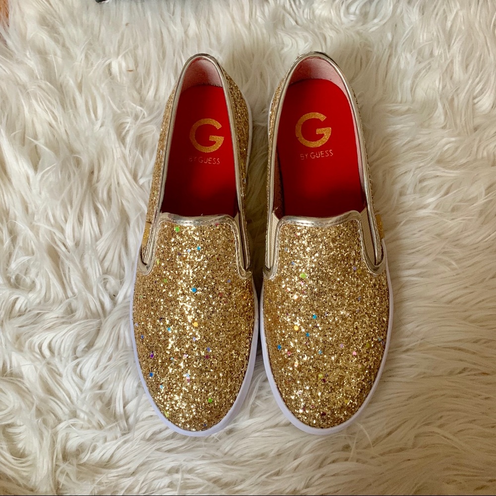 G by Guess Gold Glitter Sneakers - Picture 3 of 6